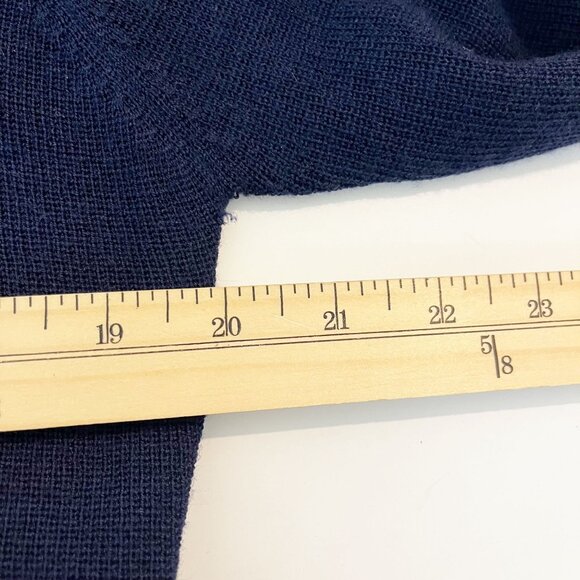 Vintage Jones & Co Navy Blue Merino Wool Duster Cardigan Sweater Dress LARGE - Picture 5 of 5